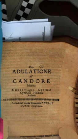 De adulatione et candore monita Christiani Gueinzii