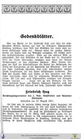 Gedenkblätter.