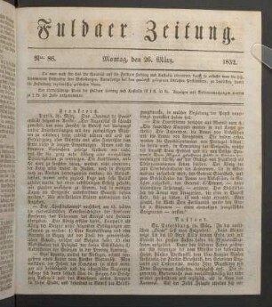 Montag, den 26. März. 1832