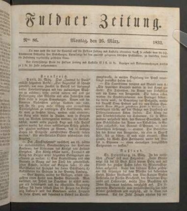 Montag, den 26. März. 1832