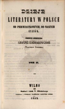 Dzieje literatury w Pǒlsce, 2