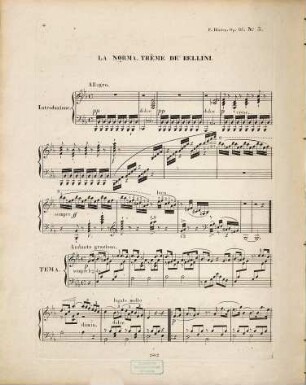 Trois airs Italiens : variés pour le piano-forte ; oeuvre 65, 3. La Norma