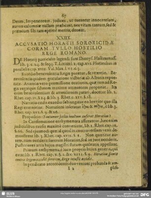 XXIIX. Accusatio Horatii Sororicidae Coram Tullo Hostilio Rege Romano