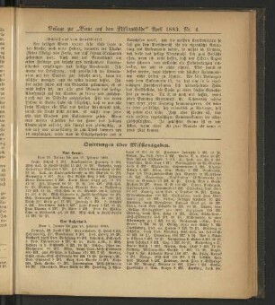 Beilage zur "Biene auf dem Missionsfelde " April 1883. Nr. 4.