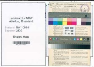 Entnazifizierung Hans Englert , geb. 20.04.1910 (Ingenieur)