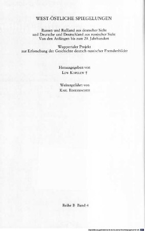 Deutsche und Deutschland aus russischer Sicht, 4. 19./20. Jahrhundert : von den Reformen Alexanders II. bis zum Ersten Weltkrieg