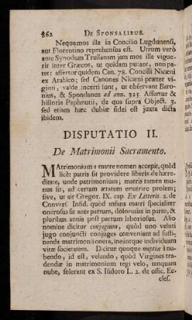 862-1207, Disuptatio II [VIII]. De Matrimonii Sacramento.