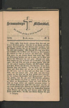 No. 2. Februar. 1870.