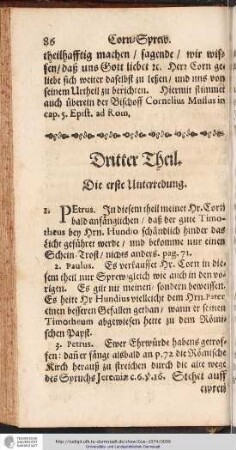 Dritter Theil. Die erste Unterredung.