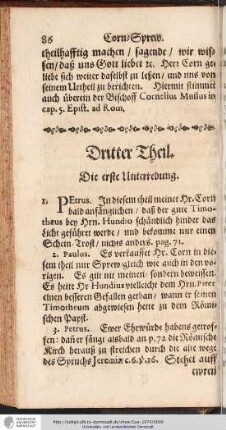 Dritter Theil. Die erste Unterredung.