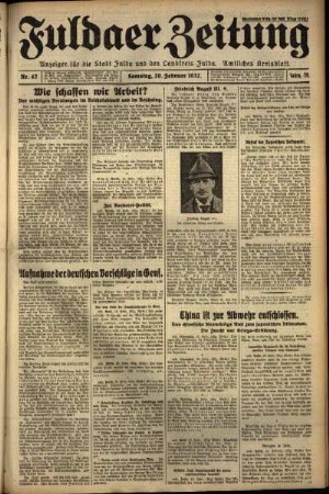 Ausgabe vom Samstag, den 20. Februar 1932.