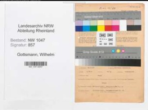 Entnazifizierung Wilhelm Gottsmann , geb. 29.11.1907 (Werkmeister)