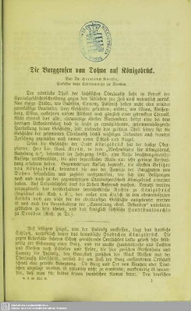 Die Burggrafen von Dohna auf Königsbrück