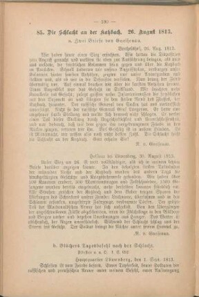 85. Die Schlacht an der Katzbach. 26. August 1813.
