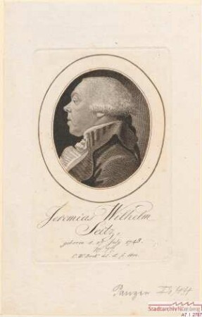 Jeremias Wilhelm Seitz; geb. 17. Juli 1748