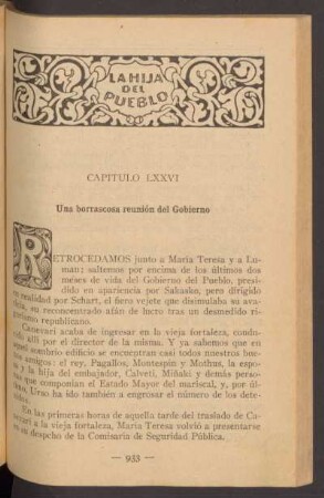Capítulo LXXVI - Una borrascosa reunión del Gobierno