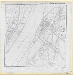 Deutsche Grundkarte, Blatt Düsseldorf-Kaiserswerth, 1953