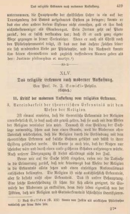 419-435 Das religiöse Erkennen nach moderner Auffassung : Schluß