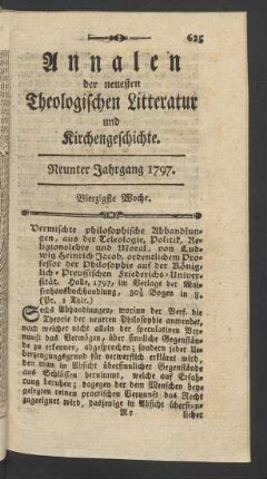 Vierzigste Woche