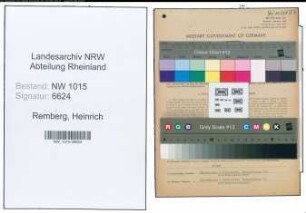 Entnazifizierung Heinrich Remberg , geb. 01.08.1897 (Metzger)
