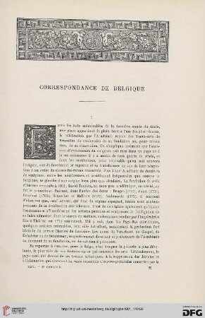 3. Pér. 25.1901: Correspondance de Belgique