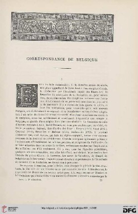 3. Pér. 25.1901: Correspondance de Belgique