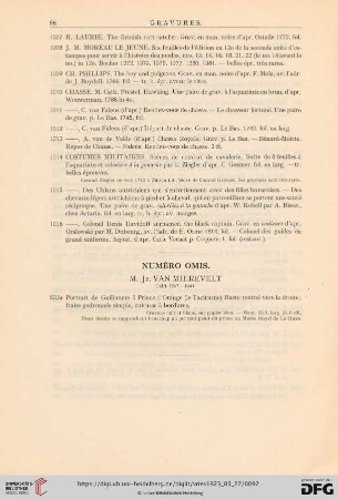 Numéros omis (No. 523a)