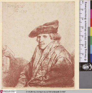 [Junger Mann mit Samtmütze (Petrus Sylvius?); Young Man in a Velvet Cap (Petrus Sylvius?); Jeune homme assis et réfléchissant]