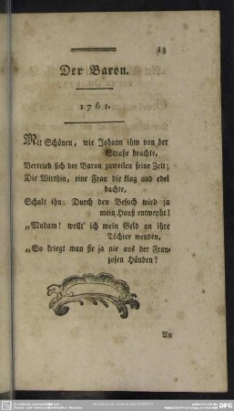 Der Baron. 1761