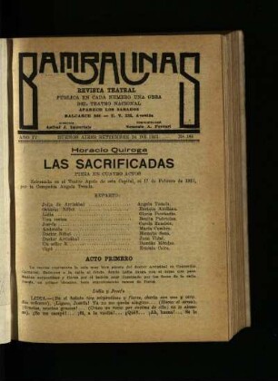 Las sacrificadas : pieza en cuatro actos