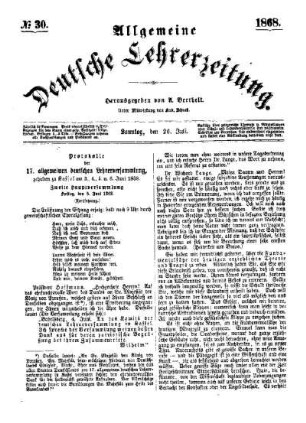 Protokolle der 17. allgemeinen deutschen Lehrerversammlung