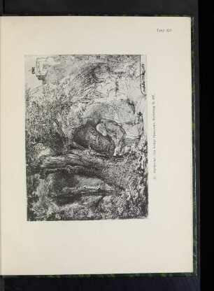 Tafel XIV 21. Rembrandt. Der heilige Franciscus. Radierung. B. 107.