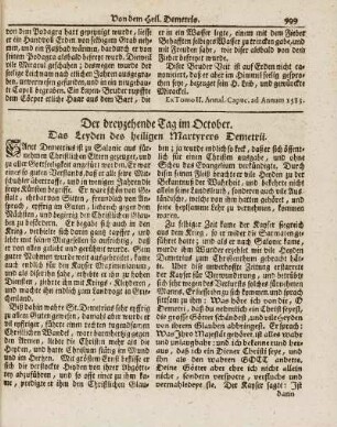 Der dreyzehende Tag im October
