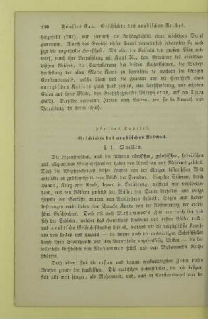 Fünftes Kapitel. Geschichte des arabischen Reiches