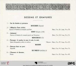 Dessins et gravures (Nr. 1-56)