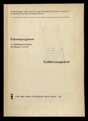 Kraftfahrzeugtechnik