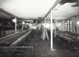 Teppichfabrik Traugott Bauch. Maschinensaal : Roßwein. Teppichfabrik Traugott Bauch. Maschinensaal