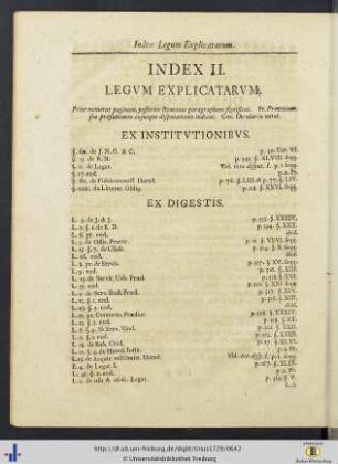 Index II. Legum Explicatarum.