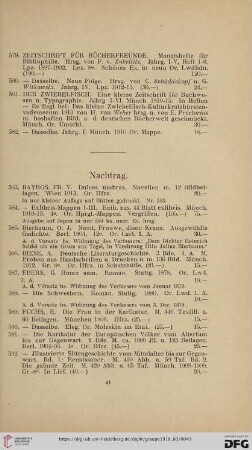 Nachtrag (Nr. 583 - 604)