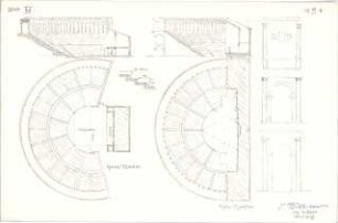 Eckert, Georg; München; Studienarbeiten - Griechisches Theater u. Römisches Theater (Grundrisse, Schnitte, Details)