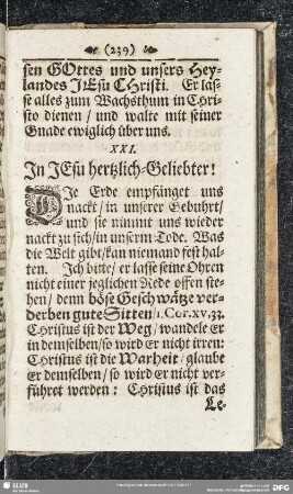 XXI. Die Vermeidung des bösen und unnützen Geschwätzes
