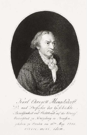 Bildnis Karl Ehregott Mangelsdorf (Historiker und Professor in Königsberg)