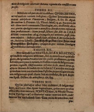 Positionum theol. de religionum indifferentismo tricenarius