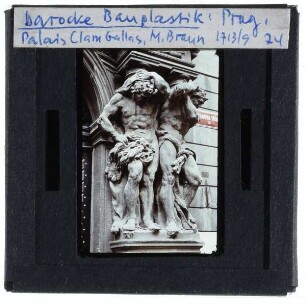 Prag, Palais Clam-Gallas : barocke Bauplastik
