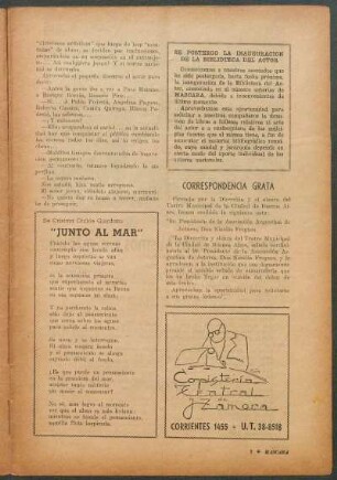 "Junto al mar"