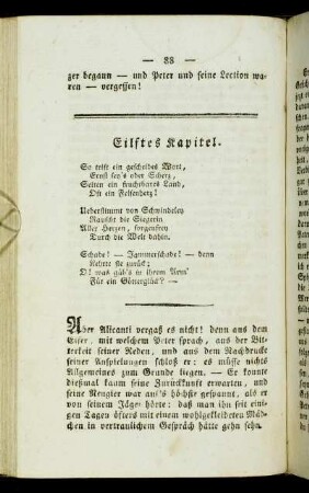 Eilftes Kapitel. So trift ein gescheides Wort, Ernst sey´s oder Scherz,[...]