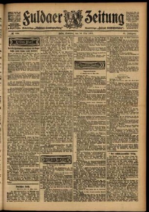Erste Ausgabe vom Samstag, den 14. Mai 1904.