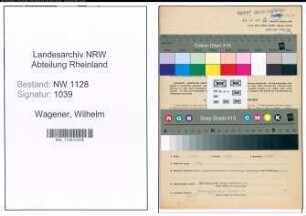 Entnazifizierung Wilhelm Wagener , geb. 16.04.1903 (Polizist)