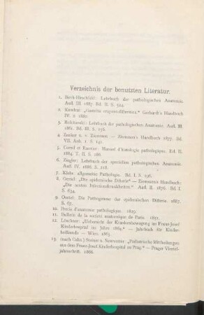 Verzeichnis der benutzten Literatur.