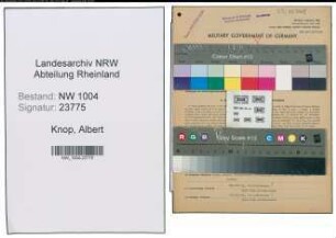 Entnazifizierung Albert Knop , geb. 30.05.1886 (Mueller)